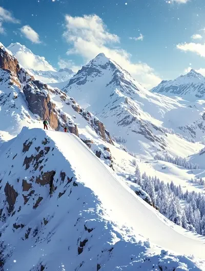 冰雪之巅 冬季运动 高清海报