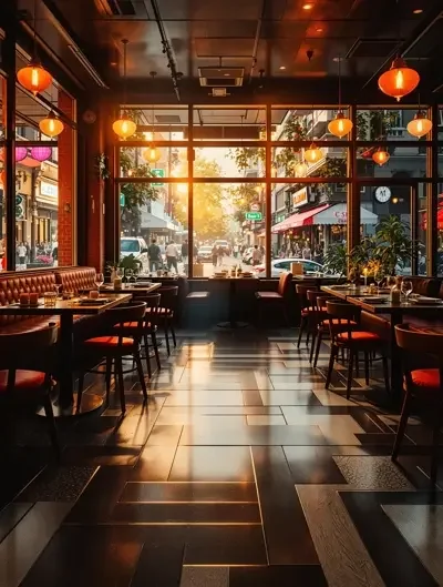 治愈系餐厅 都市治愈 高清海报